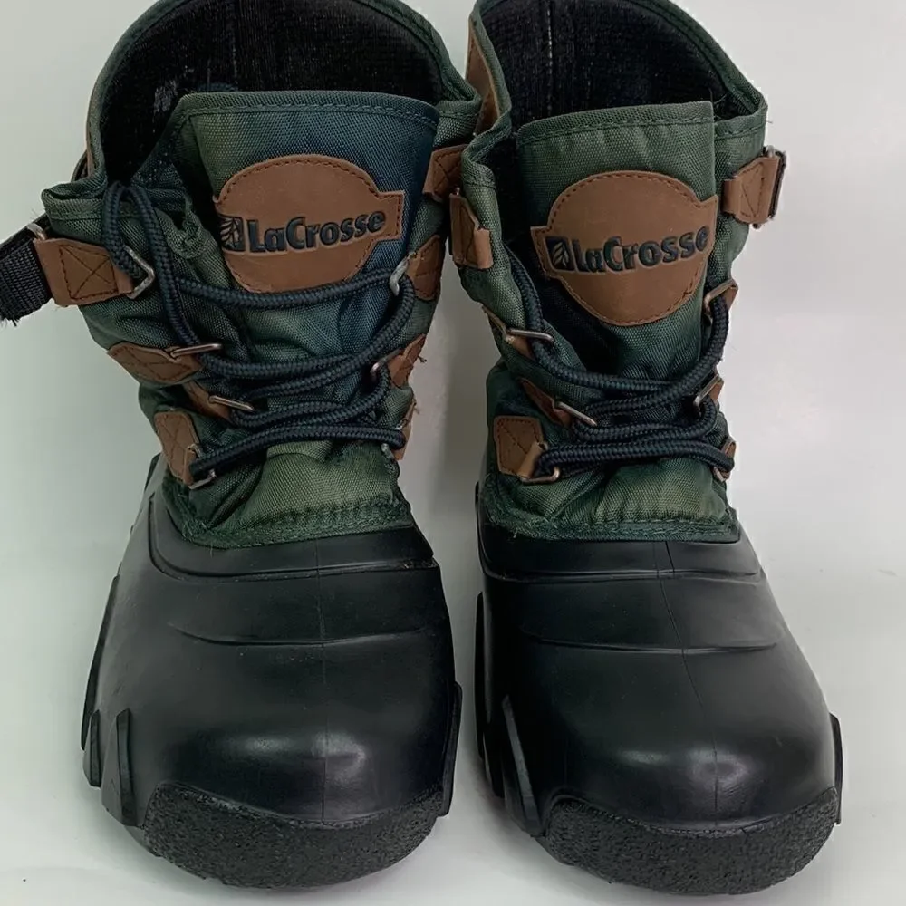 LaCrosse green and black lace up Duck boots